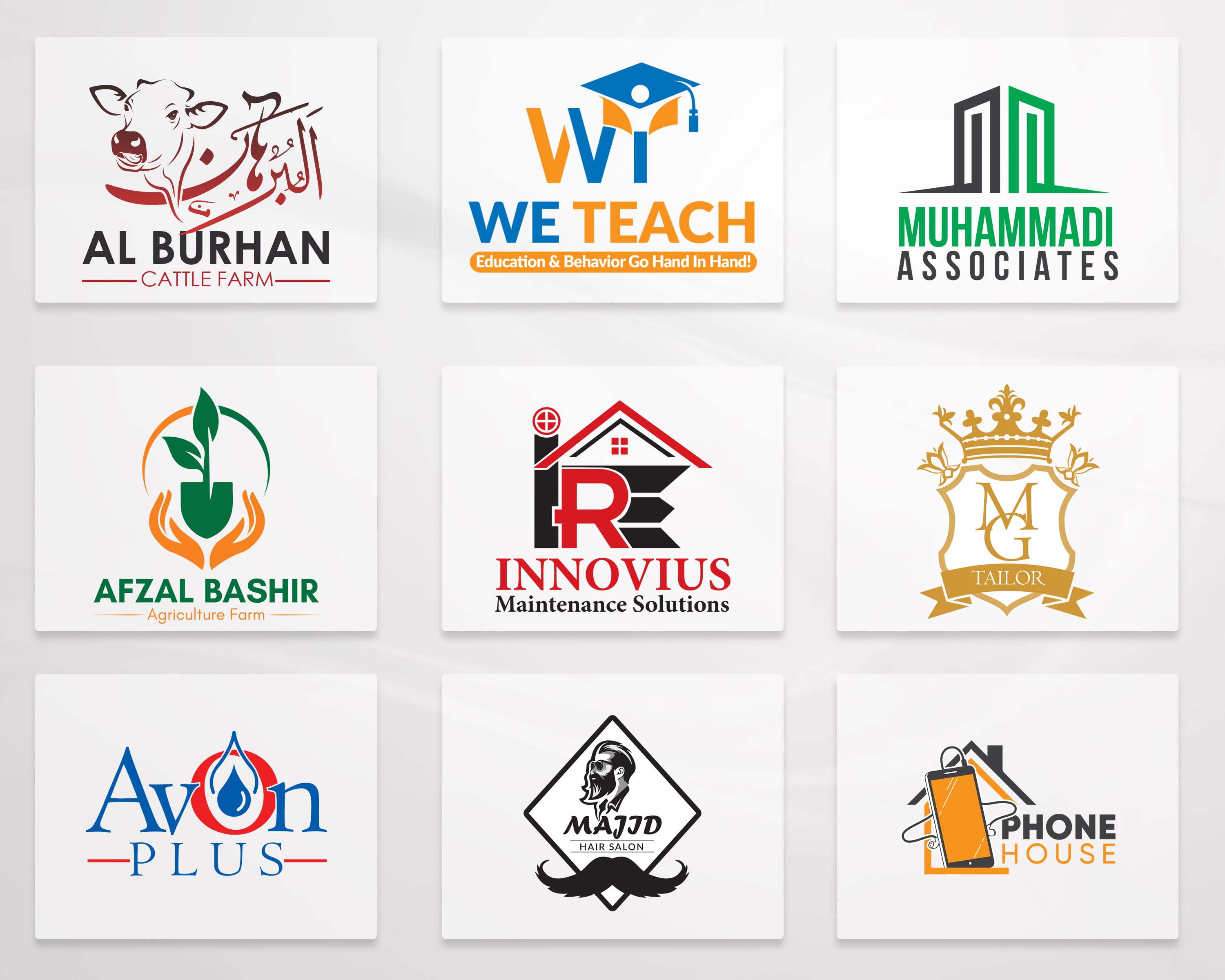 Creative Business Name and Slogan Branding Concept for Modern Companies in Oman